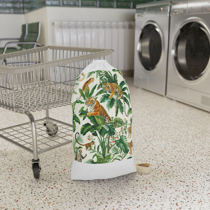 "Tiger Jungle Safari Laundry Bag for Stylish Organization with Ferocious Tigers Pattern"