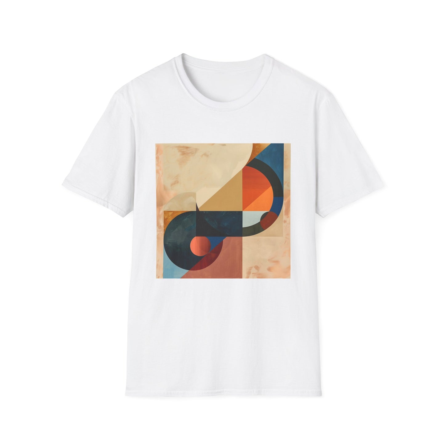 Abstract Art T Shirt - Geometric Symphony: Interwoven Worlds T-Shirt