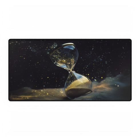 Cosmic Hourglass Leaking Stardust Fantasy XXL Extended Desk Mat - View 1 | Prints With Passion