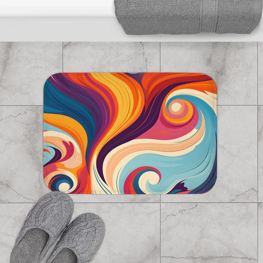 Retro Surf Bath Mat | Bath Mats | Bath, Bathroom, Home & Living, Indoor, Sublimation | Prints with Passion