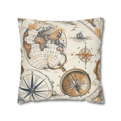 "Vintage Maps Pillowcase - Add charm to your bedroom with seamless antique map pattern design"