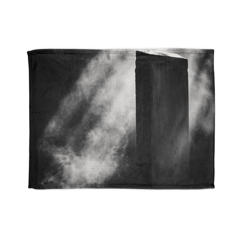 Echoes of Light Around Temple Monolith Plush Fleece Throw Blanket