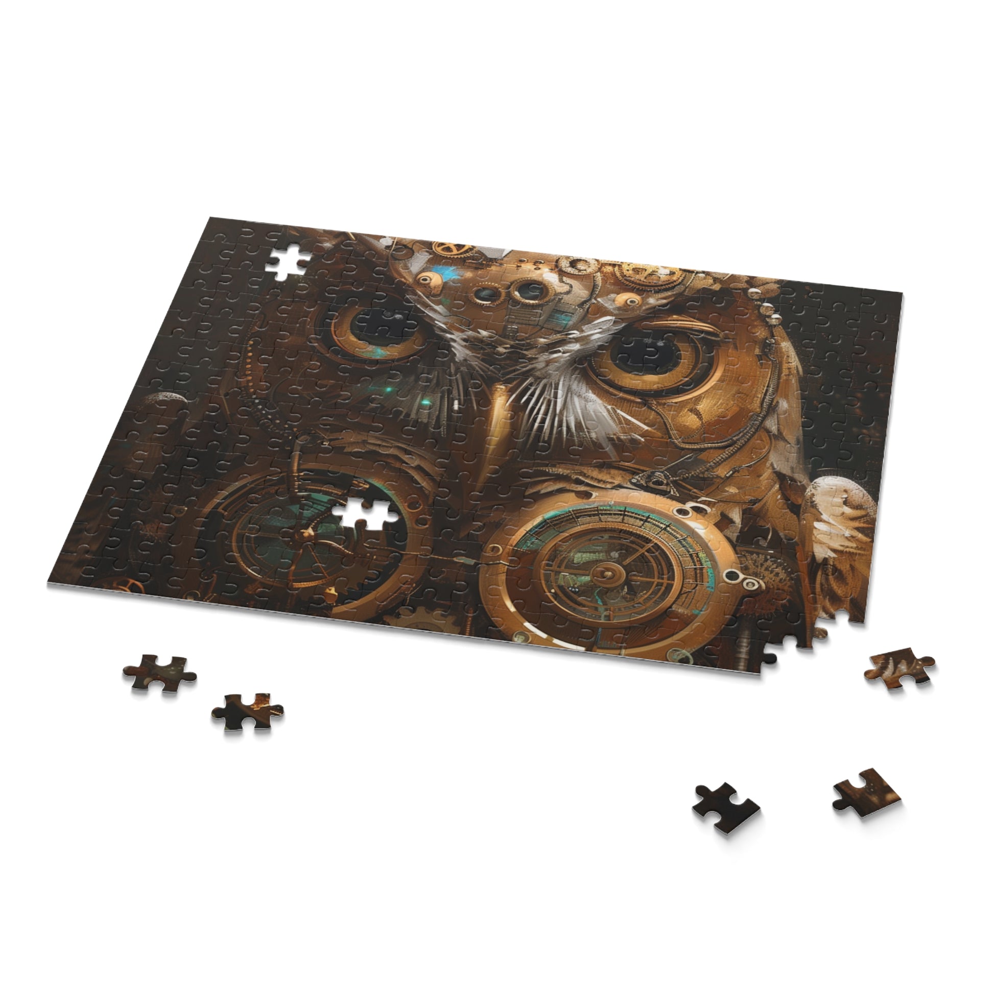 "Mesmerizing Steampunk Owl Jigsaw Puzzle for Puzzle Fans"