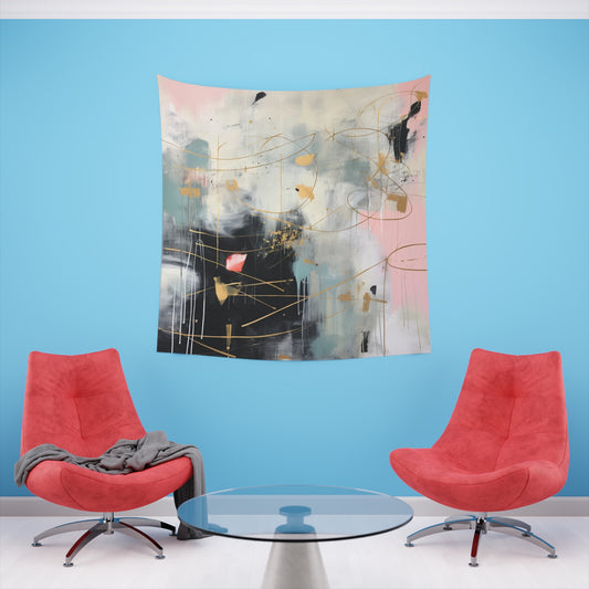 Mint & Gold: An Abstract Tapestry | Wall Tapestry | All Over Print, AOP, Decor, Halloween, Home & Living, Home Decor, Indoor, Spring Essentials, Sublimation, Tapestry | Prints with Passion