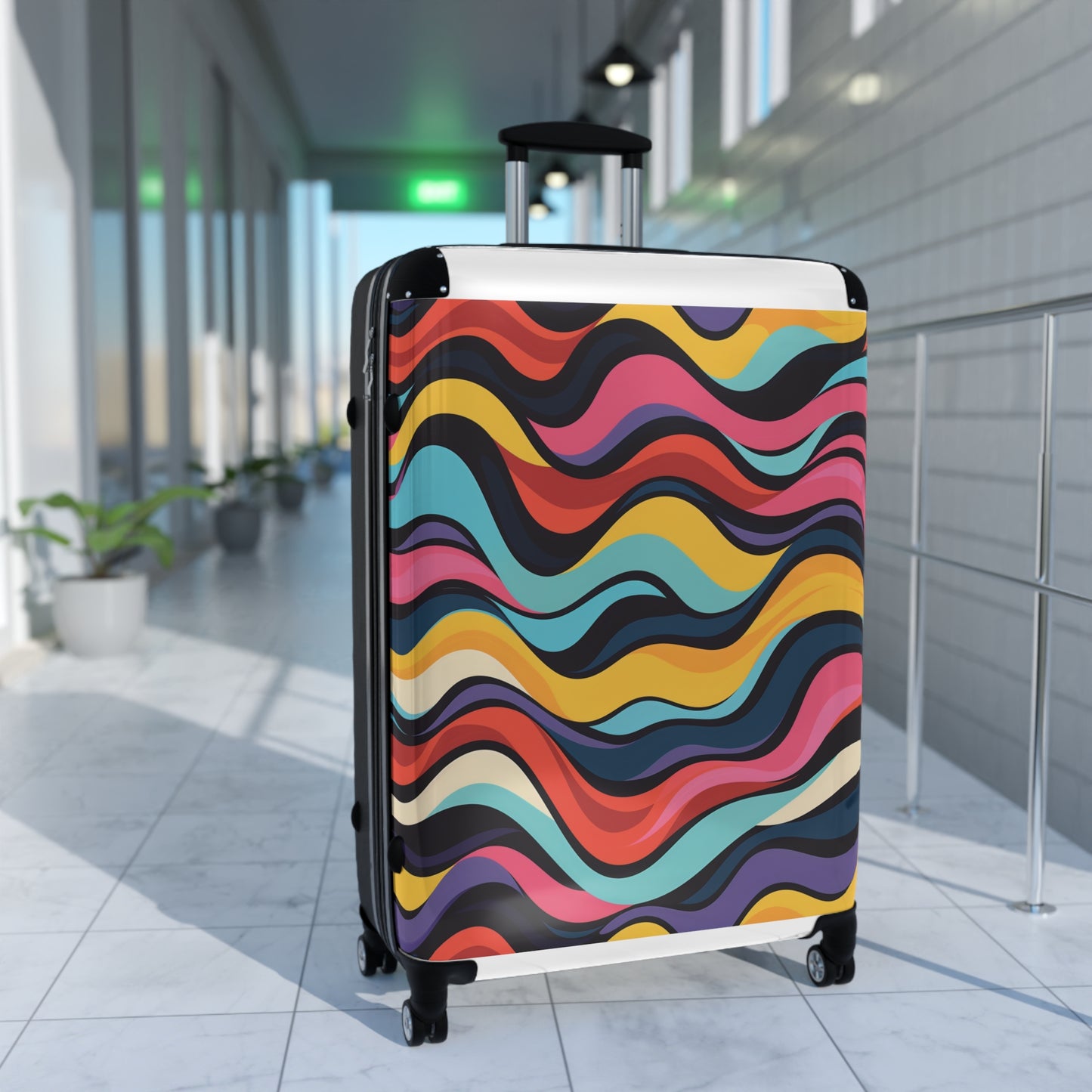 Retro Waves Vibrant Suitcase Set