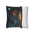 Watchmaker Assembling Time with Light (Edition II) — 40×40 Cushion Cover — Sofa & Living Room Lifestyle View