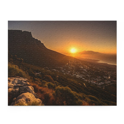 Table Mountain South Africa jigsaw puzzle with stunning landscape view.