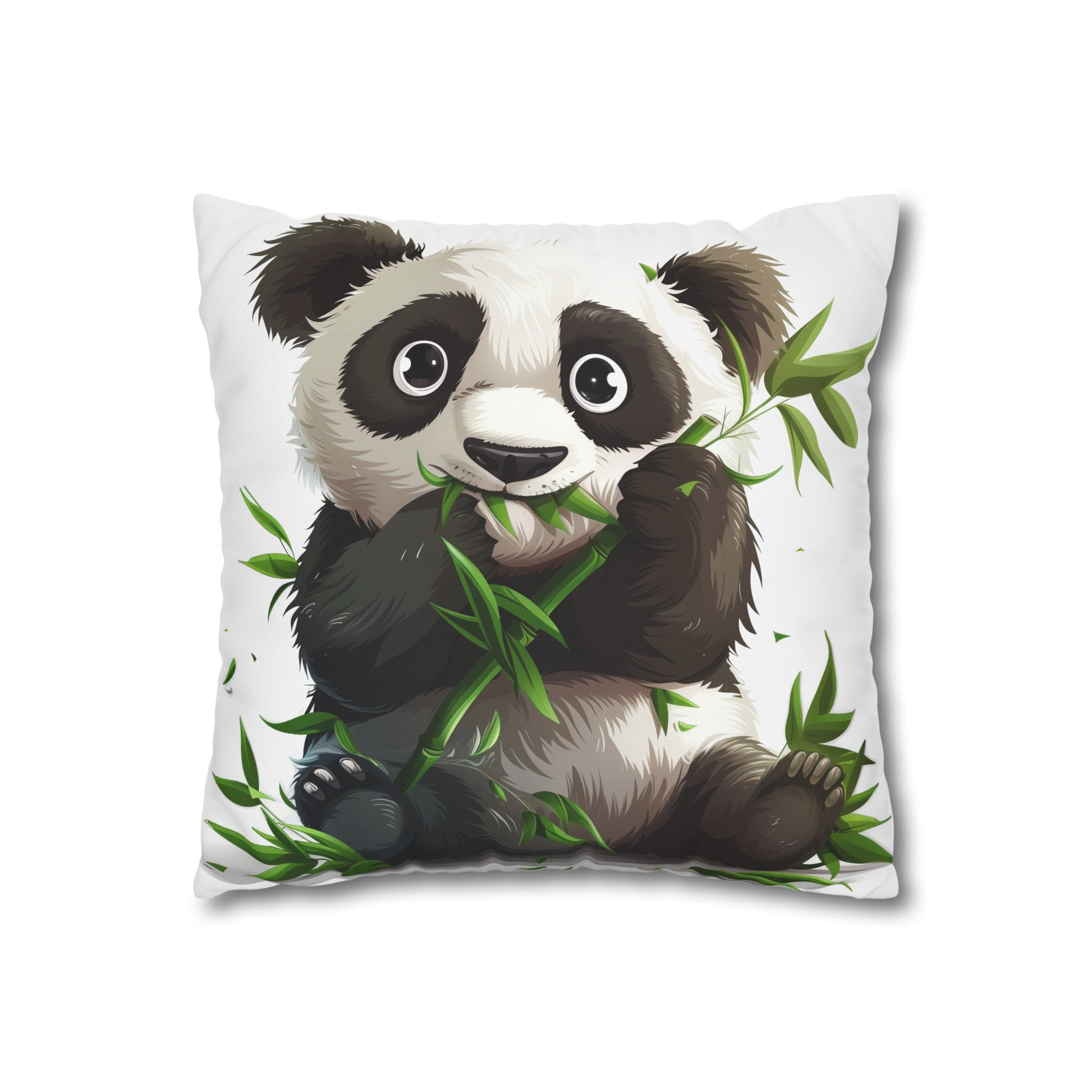 "Adorable Panda Snack Time Pillowcase - High-Quality, Comfortable, and Stylish - Perfect Gift for All Seasons"