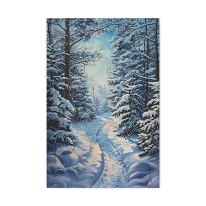 Winter's Embrace Canvas: A Tranquil Snowy Scene | Canvas | Art & Wall Decor, Canvas, Fall Picks, Hanging Hardware, Home & Living, Indoor, Top Spring Products, Valentine's Day promotion | Prints with Passion