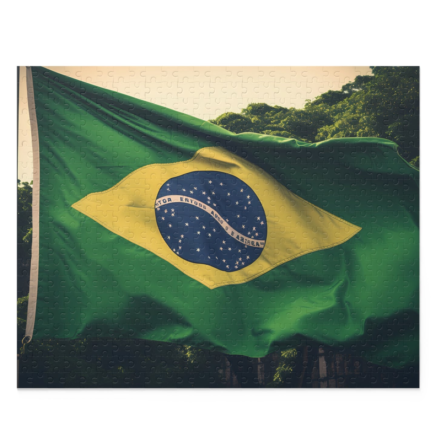 Brazil Flag Jigsaw Puzzle | Puzzle | Back-to-School, Fall Picks, Games, Holiday Picks, Home & Living, Puzzles, TikTok, Valentine's Day, Valentine's Day Picks | Prints with Passion