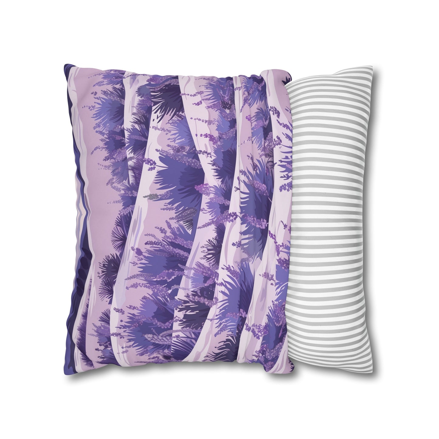 "Transform your bedroom with Lavender Fields pillowcase, featuring delicate lavender flowers for relaxation and sweet dreams"