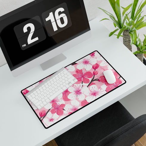 Japanese Pink Cherry Blossom Sakura — XL & XXL Desk Mat — Product Detail View 7