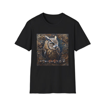 Mechanical Majesty: A Steampunk Owl | T-Shirt | DTG, Men's Clothing, Regular fit, T-Shirts, Unisex, Women's Clothing | Prints with Passion