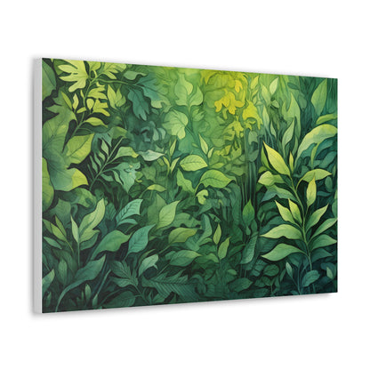 Summer Foliage Watercolor Canvas Print