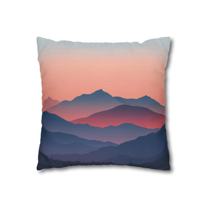 "Mountain Serenity Pillowcase - High-quality, comfortable, and stylish minimalist design for a peaceful sleep space | Perfect for all seasons | Makes a great gift"