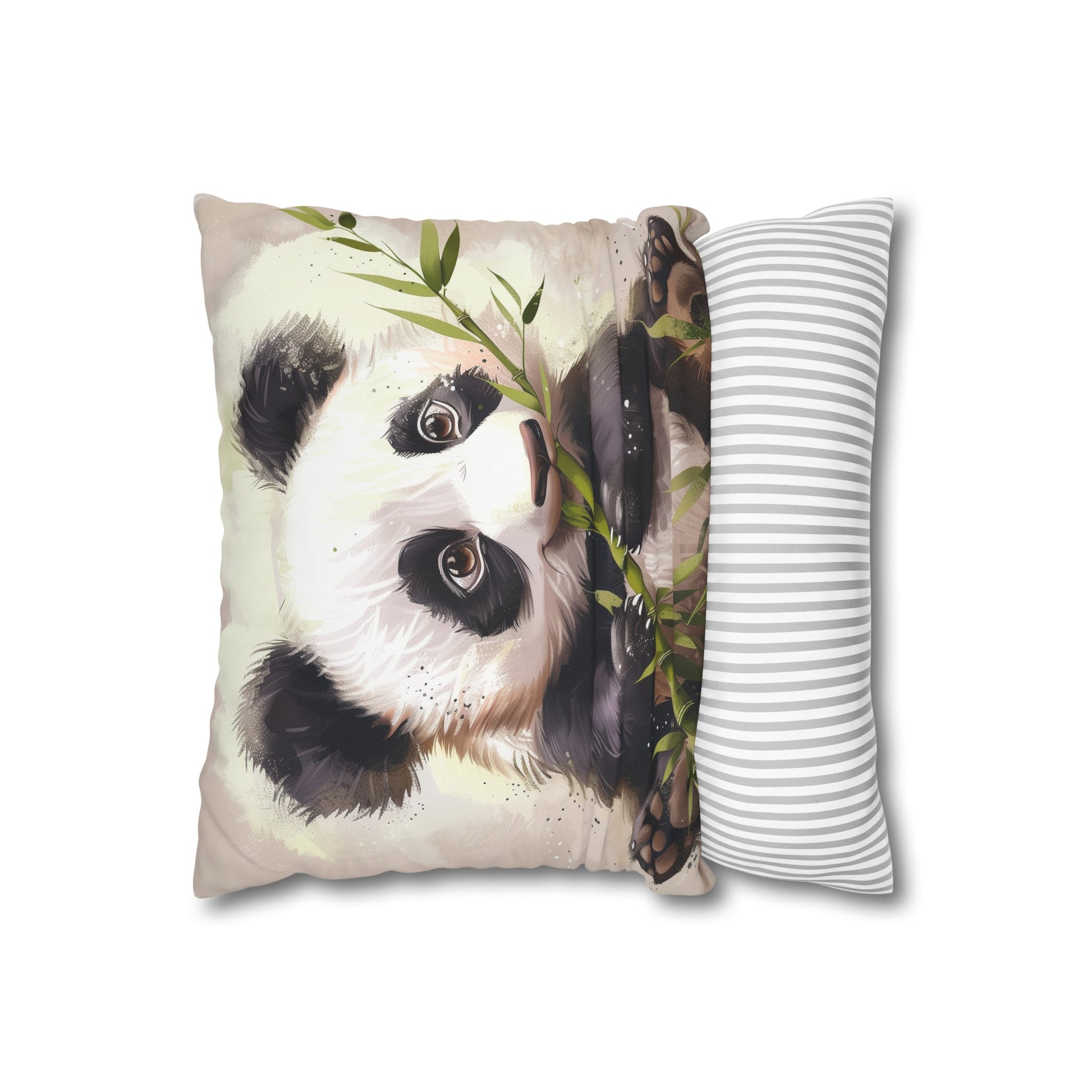 "Adorable Panda Bamboo Dreams Pillowcase, high-quality and stylish, perfect for all seasons, makes a great gift - ideal for panda lovers."