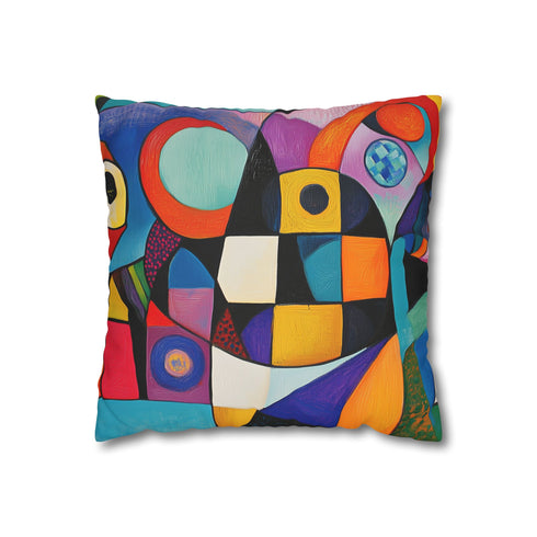 Vibrant Abstract Expression of Joy — 40×40 Cushion Cover — Front 40×40 cm Square Cushion View