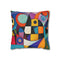 Vibrant Abstract Expression of Joy — 40×40 Cushion Cover — Front 40×40 cm Square Cushion View