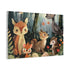 Woodland Creatures in a Forest Setting — Canvas Wall Art — Product Detail View 6