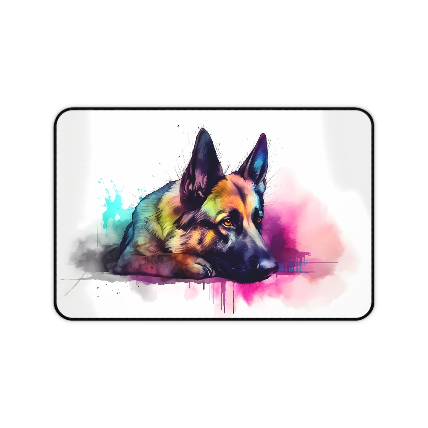 "German Shepherd Desk Mat - Cute and protective workspace accessory for dog lovers"