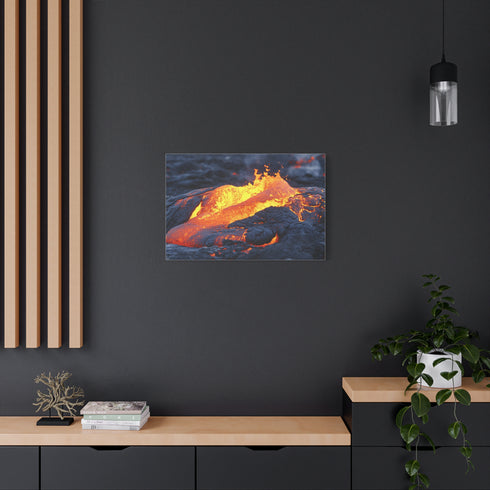 Lava Flowing from Floating Volcano (Edition II) — Canvas Wall Art — Product Detail View 8