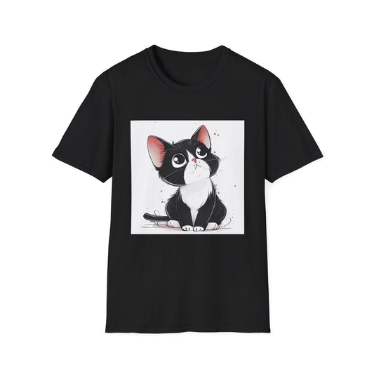 Purrfectly Adorable: Cute Cartoon Cat T-Shirt | T-Shirt | DTG, Men's Clothing, Regular fit, T-Shirts, Unisex, Women's Clothing | Prints with Passion