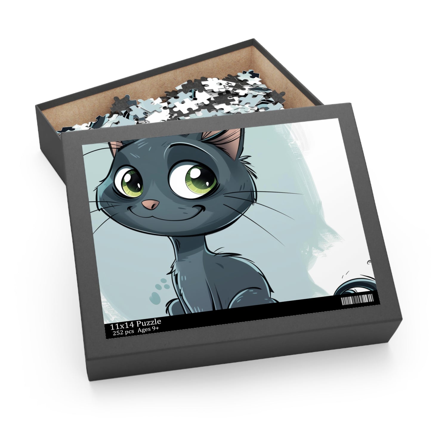 Whimsical Cat Puzzle - Charming cartoon cat jigsaw for all ages, a fun and challenging activity for feline lovers.