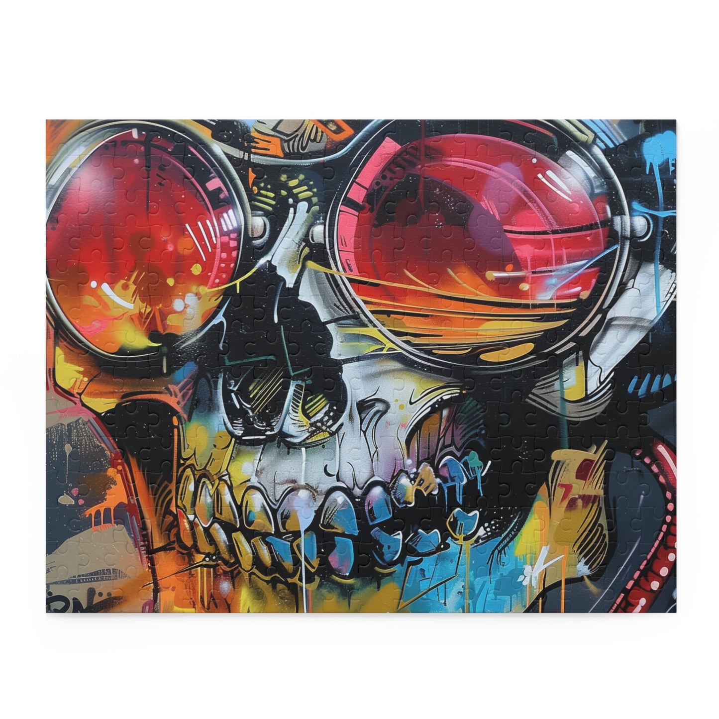 Colorful Graffiti Street Art Puzzle - Vibrant urban artwork with intricate details for art lovers and puzzle enthusiasts.