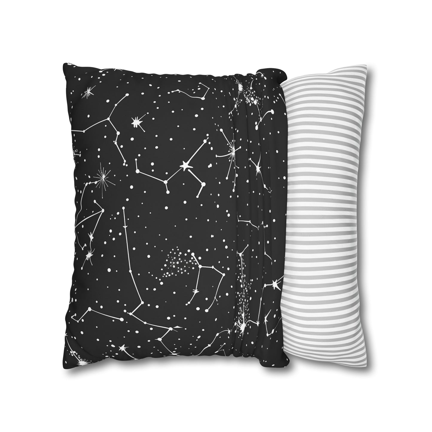 "Starry Night Pillow Case with Constellation Stars seamless pattern, soft and luxurious for magical bedroom decor"