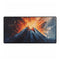 Geometric Volcano Erupting Light Shards — XL & XXL Desk Mat — Full Top-Down Artwork View