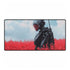 Robotic Knight Standing in Field of Red Gaming XXL Extended Desk Mat