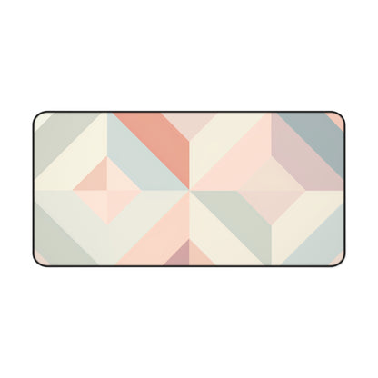 "Pastel Geometrics Desk Mat - Modern and stylish workspace essential with soft, soothing hues"