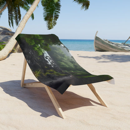 these towels feature lush palm trees swaying in the warm ocean breeze