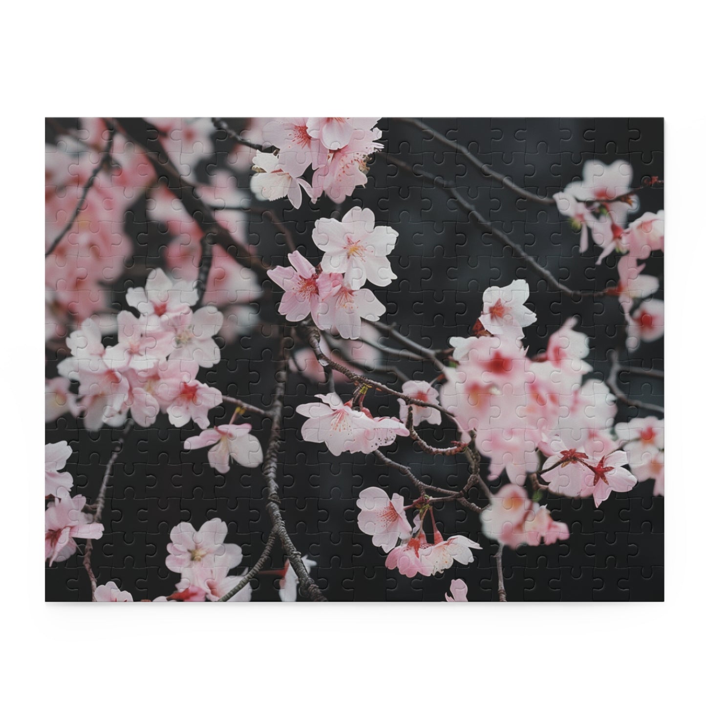 "Cherry Blossom Bliss Puzzle - Vibrant Japanese cherry blossoms jigsaw for a relaxing experience"