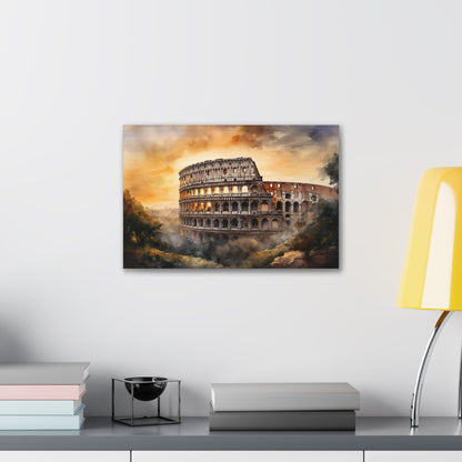 Sunset Colosseum Canvas Print