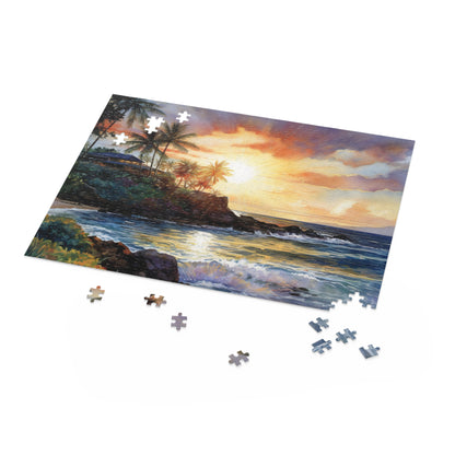 "Stunning Hawaii Beach Paradise Jigsaw Puzzle - crystal blue waters, golden sand"