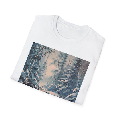 Winter's Embrace: Wonderland Painting T-shirt Snowy Wonderland T-Shirt