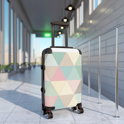 Travel in Style: Pastel Geometric Suitcase