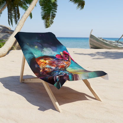 Rooster Chic Beach Towel