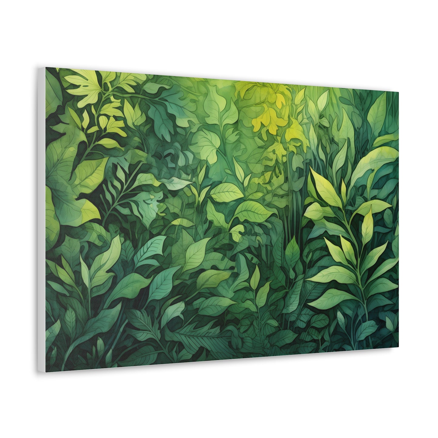 Summer Foliage Watercolor Canvas Print