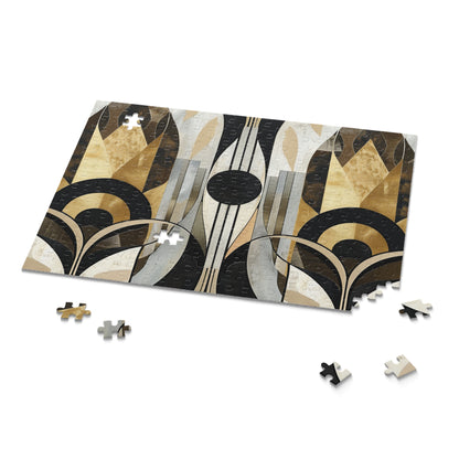 Abstract art deco jigsaw puzzle with mesmerizing patterns for creative relaxation