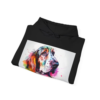 Snuggle-Love Basset Watercolor Hoodie