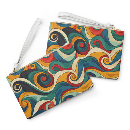 Retro Waves Clutch Bag