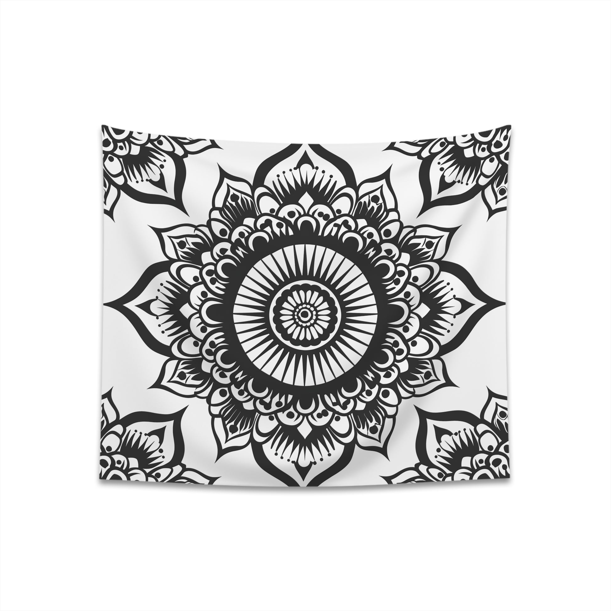 Mandala Serenity Tapestry: Sacred Geometry for Peaceful Spaces - High-Quality Material for All Seasons