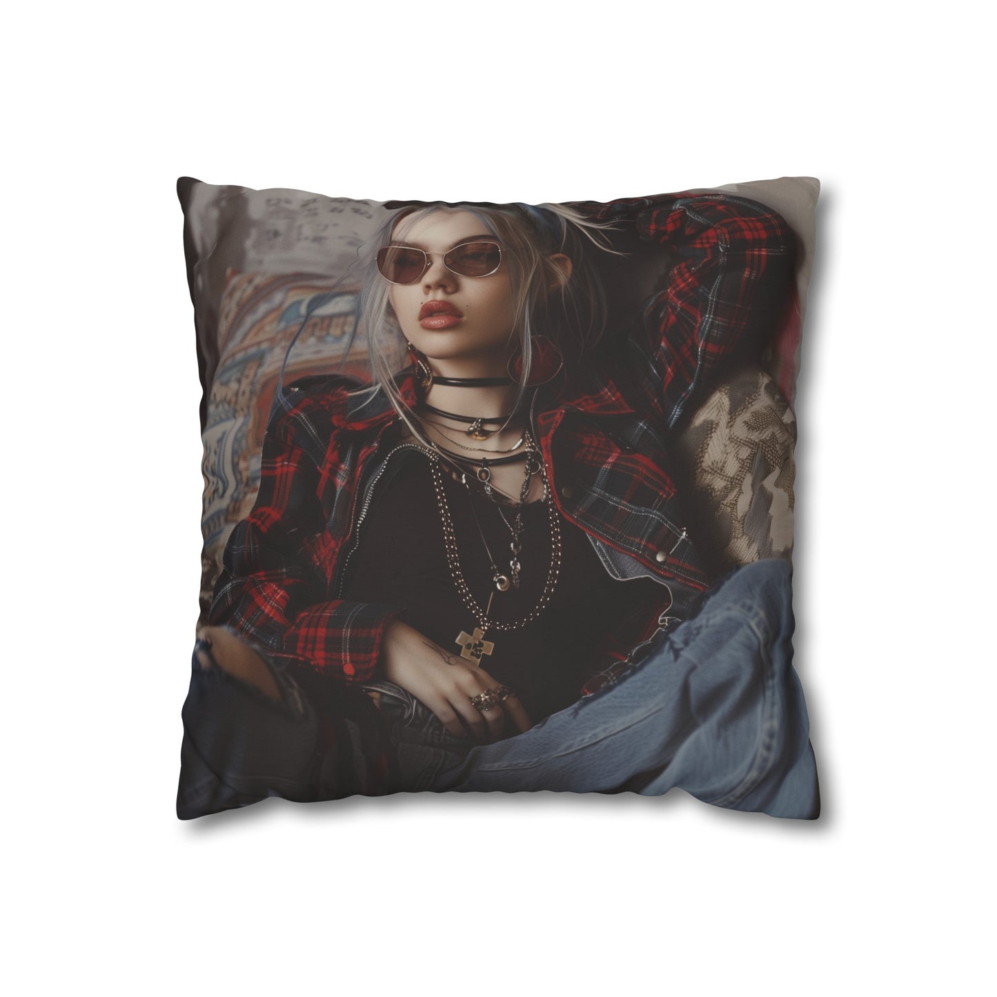 Grunge Revival Pillowcase | Pillow Cases | All Over Print, AOP, Bed, Bedding, Home & Living, Indoor, Pillow Case, Pillow Covers, Pillows & Covers, Sublimation | Prints with Passion