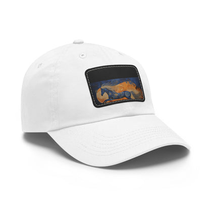 Gallop Through Abstract Art: Horsefull Body Textured Baseball Cap