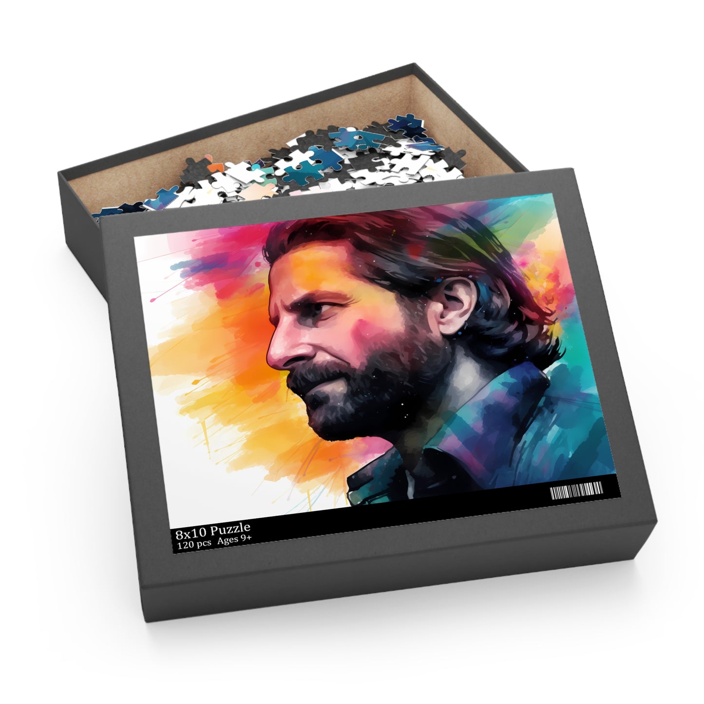 Neon Bradley Cooper Watercolor Puzzle