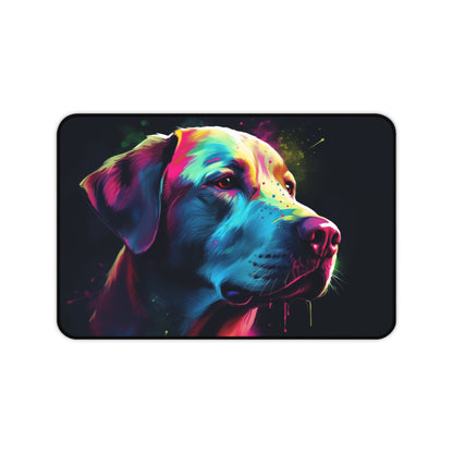 Labrador Love Desk Mat - Cute puppy design to brighten your workspace, protect surfaces.