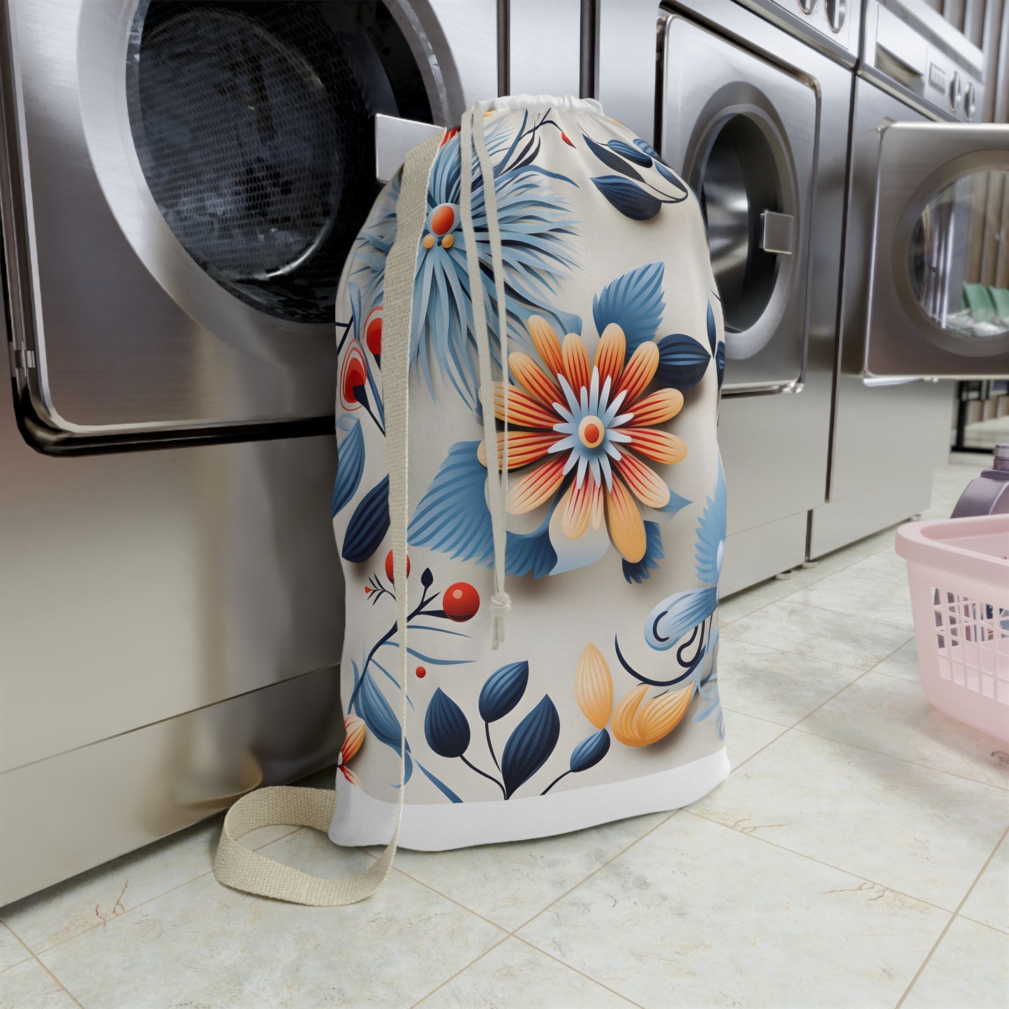 Floral Pattern Laundry Bag | Home Decor | Accessories, All Over Print, AOP, Bags, Laundry, Sublimation | Prints with Passion