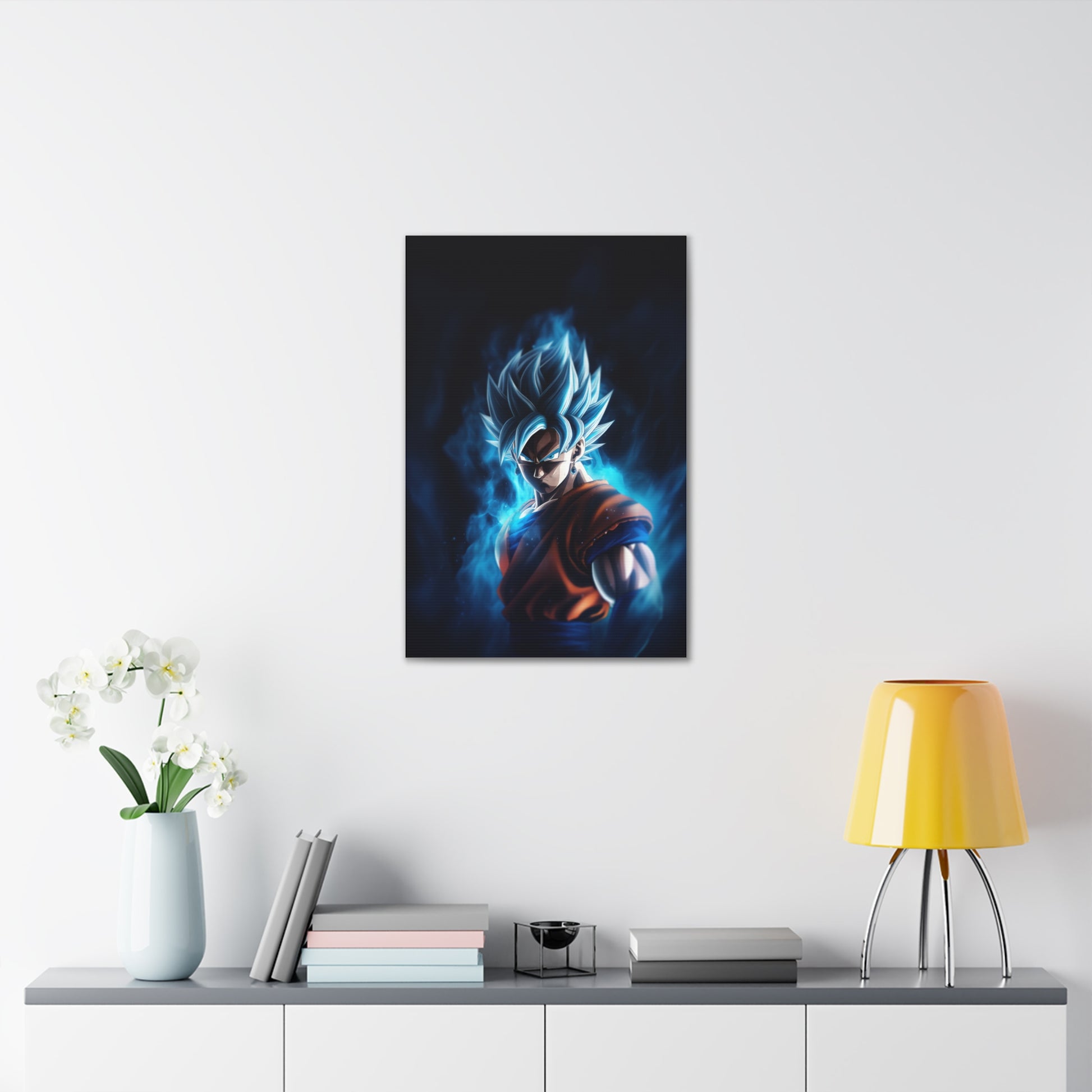 Goku Hoodie Power: Super Saiyan Blue Canvas Print | Canvas | Art & Wall Decor, Canvas, Fall Picks, Hanging Hardware, Home & Living, Indoor, Top Spring Products, Valentine's Day promotion | Prints with Passion